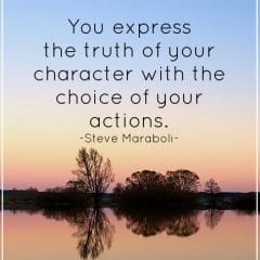 What Do Your Actions Say About Your Character?